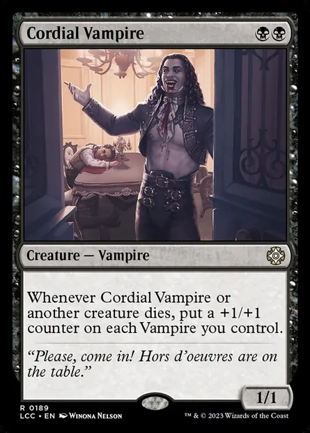 Cordial Vampire, Magic card LCC 189 — The Lost Caverns of Ixalan Commander set