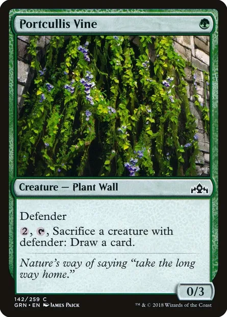 Portcullis Vine, Magic card GRN 142 — Guilds of Ravnica set