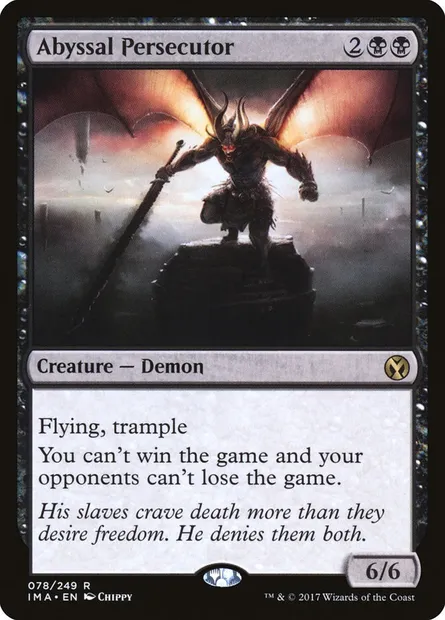 Abyssal Persecutor, Magic card IMA 78 — Iconic Masters set
