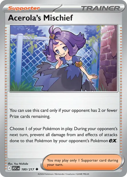 Acerola's Mischief, Pokémon card ASC 180 — Ascended Heroes set