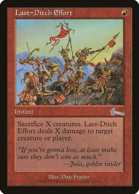 Ultime effort, carte Magic ULG 83 — extension Héritage d'Urza