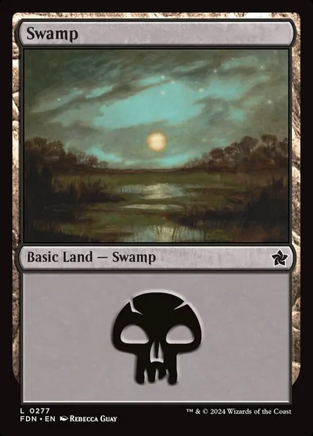 Swamp, Magic card FDN 277 — Foundations set