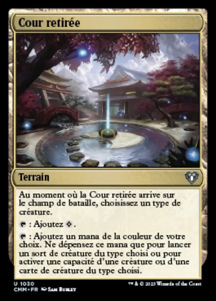 Cour retirée, carte Magic CMM 1030 — extension Commander Masters