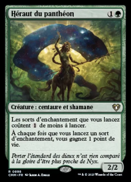 Héraut du panthéon, carte Magic CMM 898 — extension Commander Masters