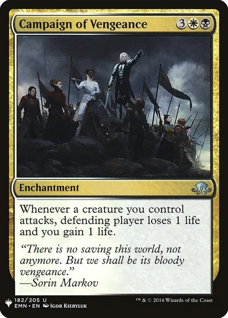 Campaign of Vengeance, Magic card PLST EMN-182 — The List set
