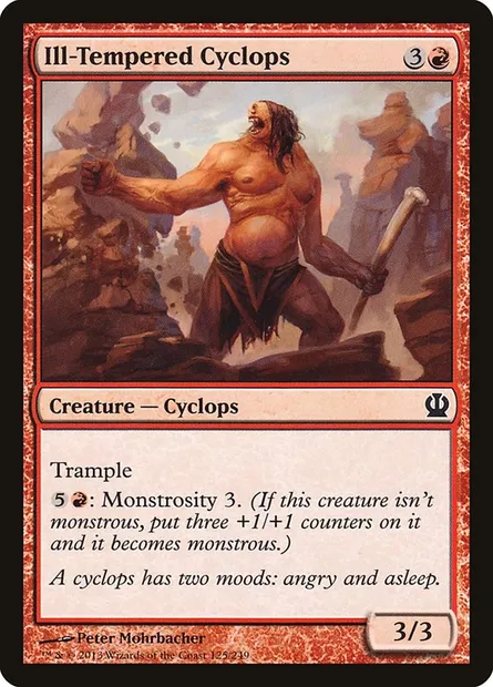 Ill-Tempered Cyclops, Magic card THS 125 — Theros set
