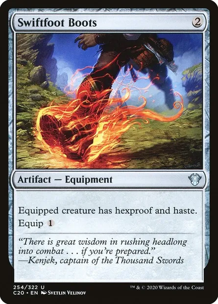 Swiftfoot Boots, Magic card C20 254 — Commander 2020 set