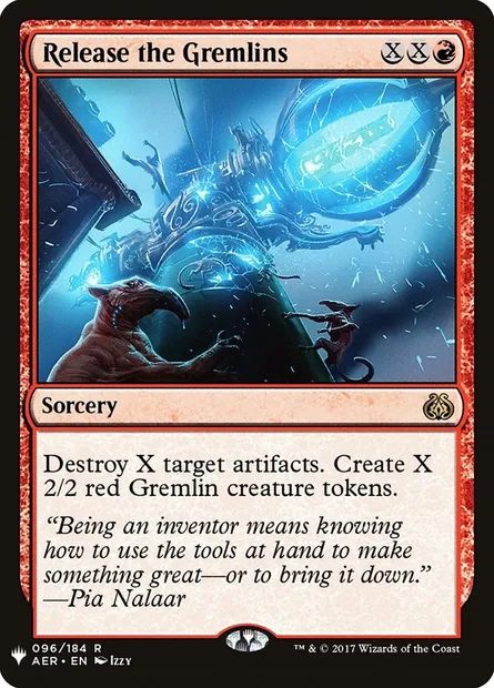 Release the Gremlins, Magic card PLST AER-96 — The List set