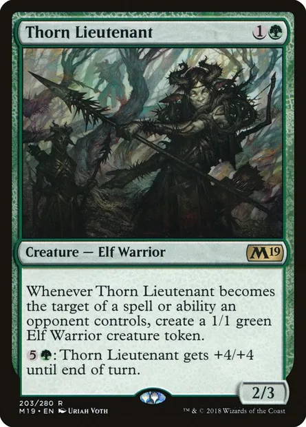 Thorn Lieutenant, Magic card M19 203 — Core Set 2019 set