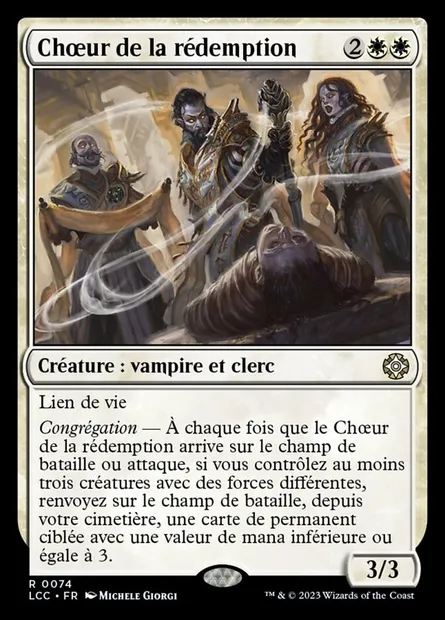 Chœur de la rédemption, carte Magic LCC 74 — extension The Lost Caverns of Ixalan Commander