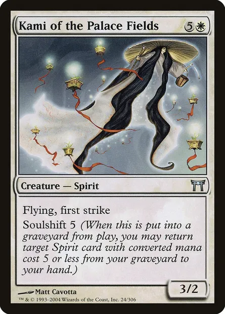 Kami des champs du palais, carte Magic CHK 24 — extension Guerriers de Kamigawa