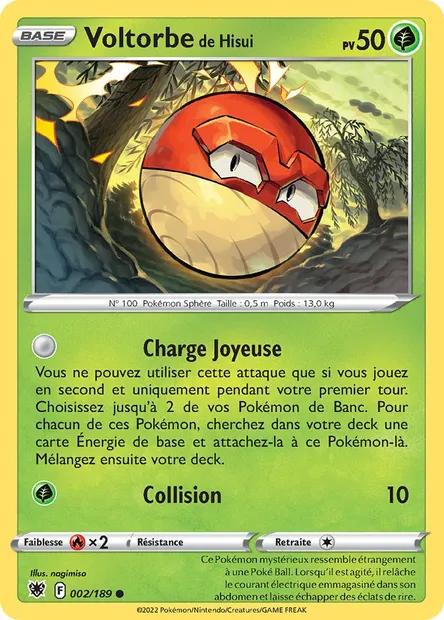 Voltorbe de Hisui, carte Pokémon ASR 002 — extension Astres Radieux