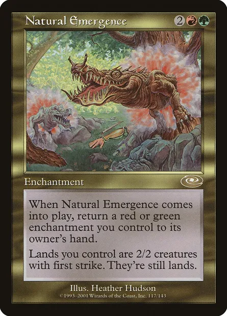Émergence naturelle, carte Magic PLS 117 — extension Planeshift
