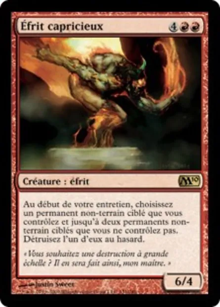 Éfrit capricieux, carte Magic M10 131 — extension Magic 2010