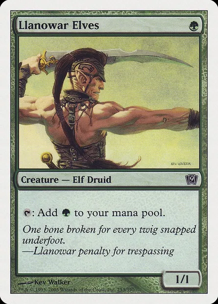 Llanowar Elves, Magic card 9ED 253 — Ninth Edition set
