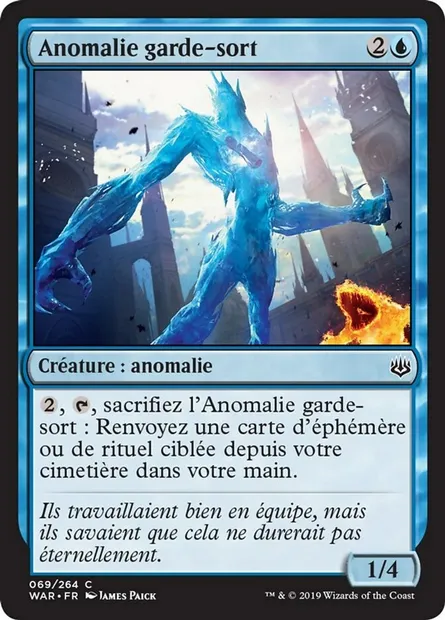 Anomalie garde-sort, carte Magic WAR 69 — extension La guerre des Planeswalkers