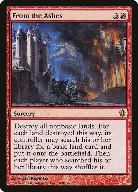 From the Ashes, Magic card C13 108 — Commander 2013 set