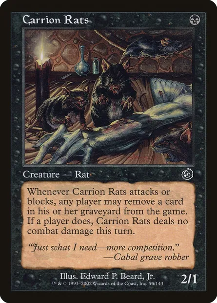 Rats charognards, carte Magic TOR 54 — extension Tourment