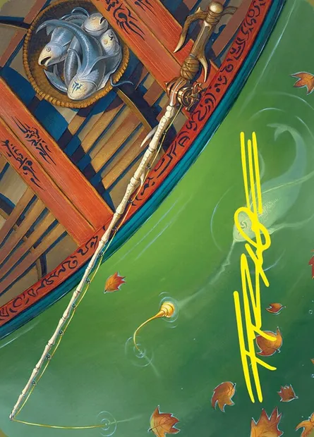 Fishing Pole // Fishing Pole, carte Magic AFDN 18 — extension Foundations Art Series
