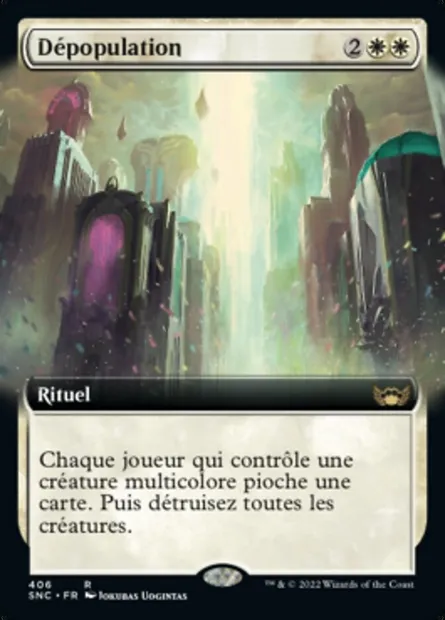 Dépopulation, carte Magic SNC 406 — extension Les rues de la Nouvelle-Capenna