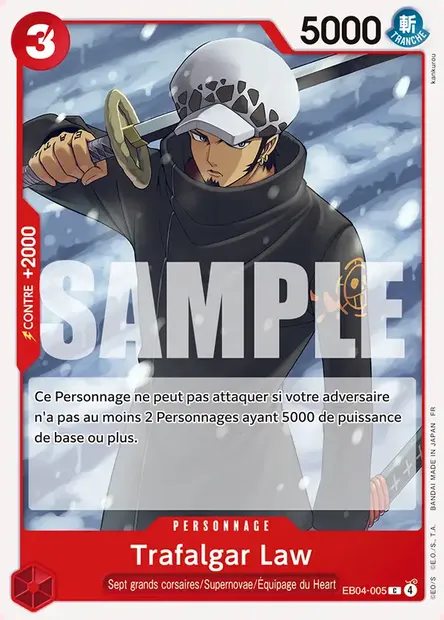 Trafalgar Law, carte One Piece EB04-005 — extension EGGHEAD CRISIS