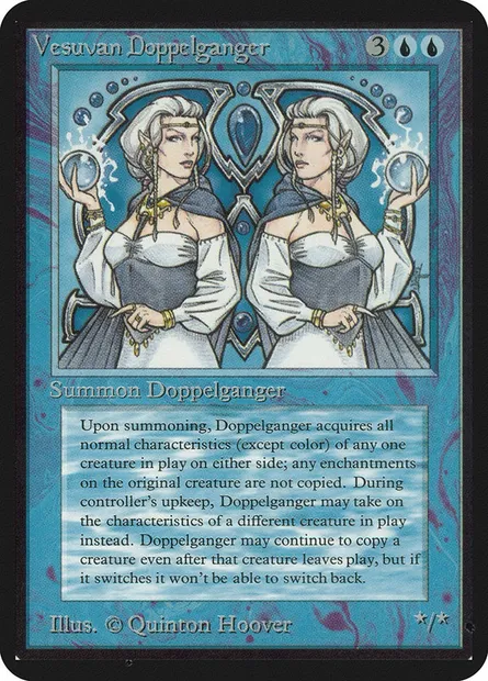 Doppelganger Vésuvéen, carte Magic LEA 87 — extension Limited Edition Alpha