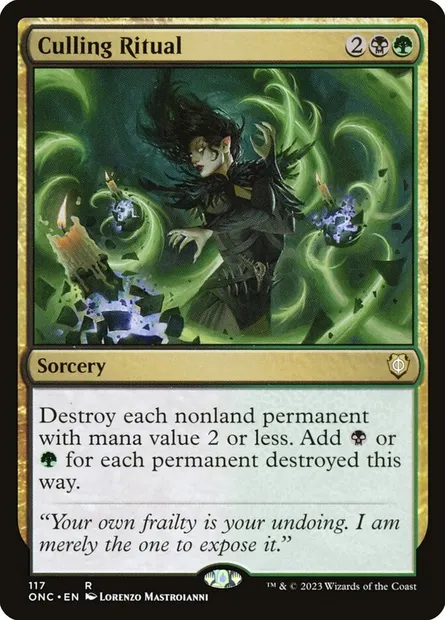 Culling Ritual, Magic card ONC 117 — Phyrexia: All Will Be One Commander set