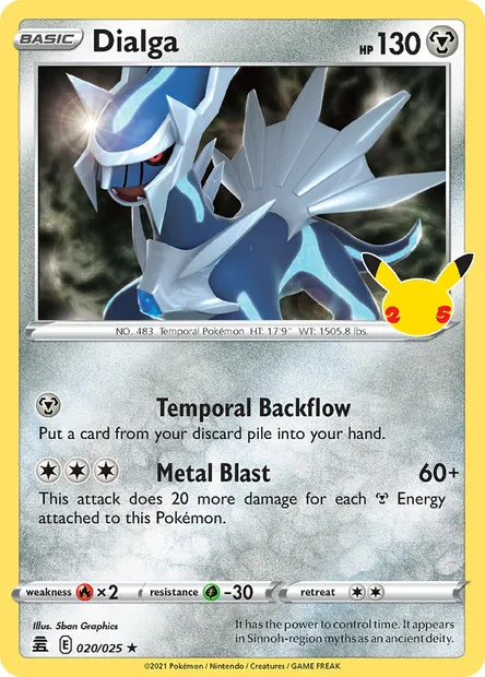Dialga, Pokémon card CEL 20 — Celebrations set
