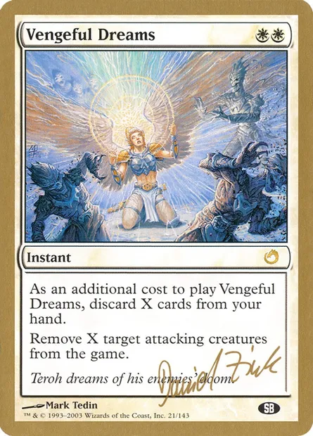 Rêves vengeurs, carte Magic WC03 dz21sb — extension World Championship Decks 2003