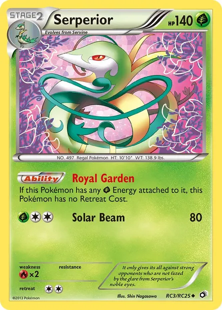 Serperior, Pokémon card LTR RC3 — Legendary Treasures set