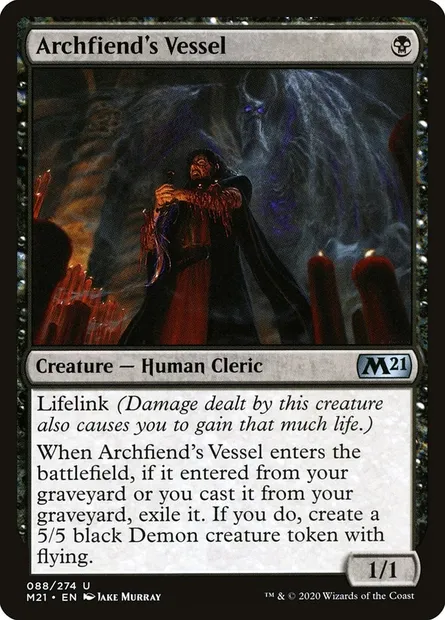 Archfiend's Vessel, Magic card M21 88 — Core Set 2021 set