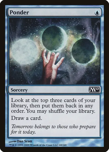 Ponder, Magic card M10 68 — Magic 2010 set