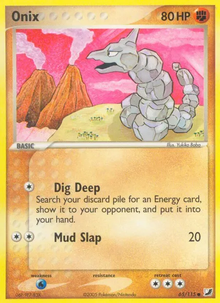 Onix, Pokémon card UF 65 — Unseen Forces set