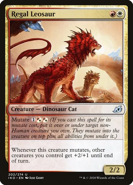 Regal Leosaur, Magic card IKO 202 — Ikoria: Lair of Behemoths set