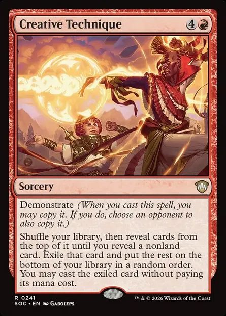 Creative Technique, Magic card SOC 241 — Secrets of Strixhaven Commander set