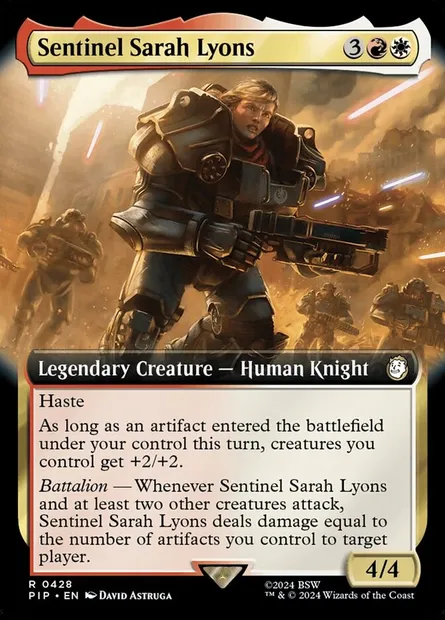 Sentinelle Sarah Lyons, carte Magic PIP 428 — extension Fallout