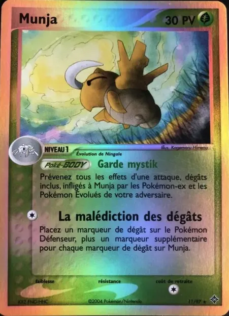 Munja, carte Pokémon DR 11 — extension EX Dragon