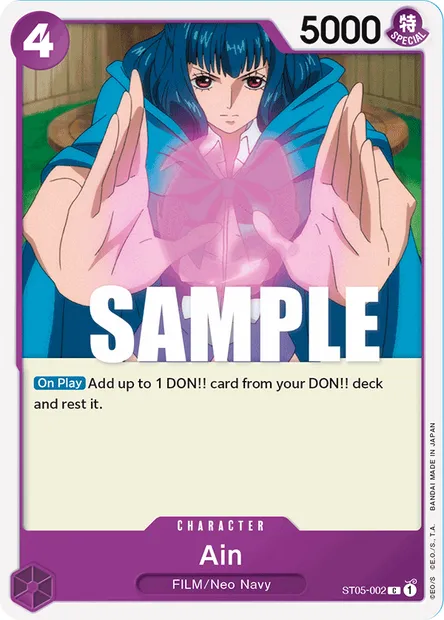 Ain, One Piece card ST05-002 — ONE PIECE FILM edition set