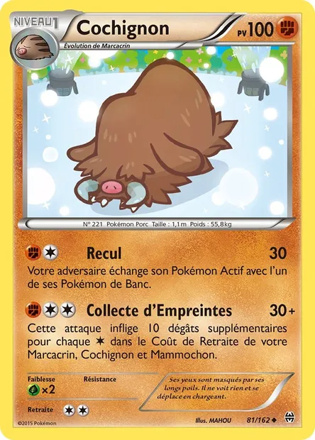 Cochignon, carte Pokémon BKT 81 — extension Impulsion Turbo