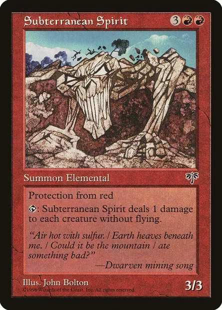Esprit souterrain, carte Magic MIR 195 — extension Mirage