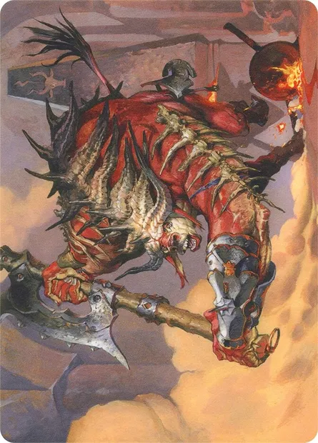 Spinehorn Minotaur // Spinehorn Minotaur, carte Magic AMH1 38 — extension Modern Horizons Art Series
