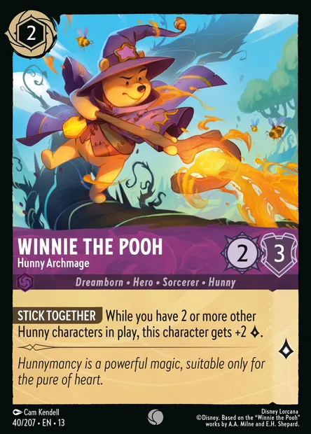 Winnie the Pooh - Hunny Archmage, Disney Lorcana card CH13-040 — Attack of the Vine! set