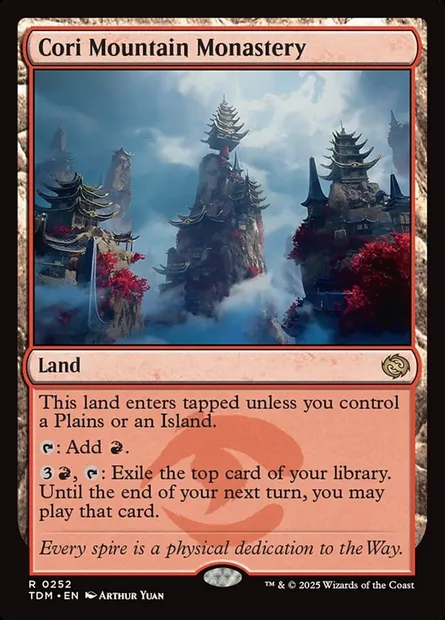 Cori Mountain Monastery, Magic card TDM 252 — Tarkir: Dragonstorm set