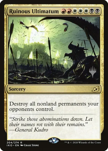 Ruinous Ultimatum, Magic card PIKO 204p — Ikoria: Lair of Behemoths Promos set