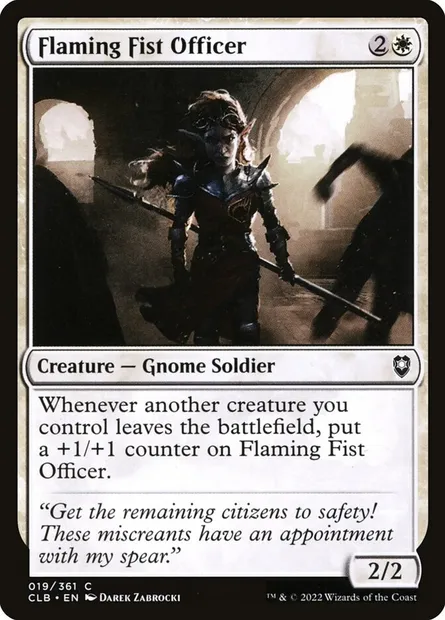 Flaming Fist Officer, Magic card CLB 19 — Commander Legends: Battle for Baldur's Gate set