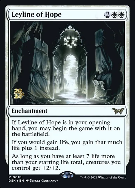 Ligne ley d'espoir, carte Magic PDSK 18s — extension Duskmourn: House of Horror Promos