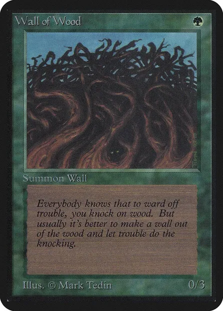 Wall of Wood, Magic card LEA 225 — Limited Edition Alpha set