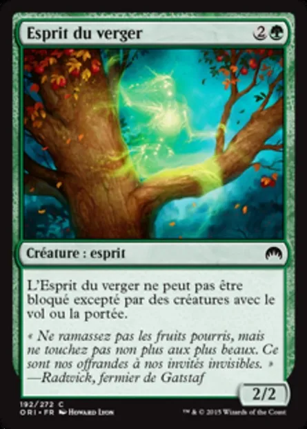 Esprit du verger, carte Magic ORI 192 — extension Magic Origines