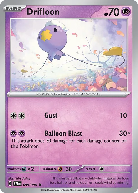 Drifloon, Pokémon card SVI 089 — Scarlet & Violet set