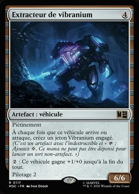 Extracteur de vibranium, carte Magic MSC 117 — extension Marvel Super Heroes Commander